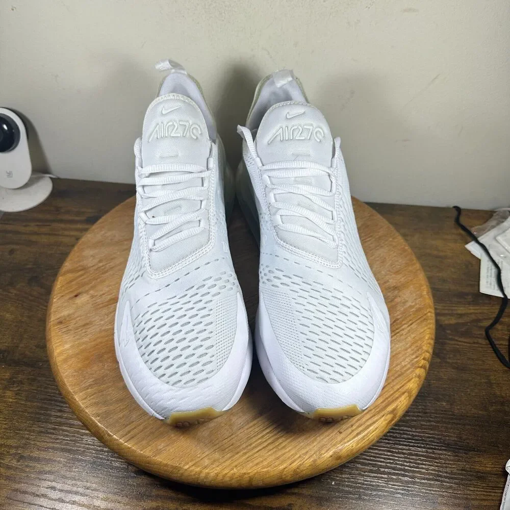 Nike Air Max 270 White Men's Size 14 Gum Light Brown Shoe Sneakers DC1702-100 - Picture 3 of 9